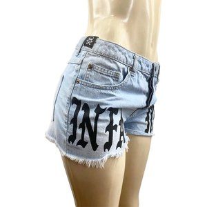 INFAMOUS Womens Mom High Waisted Shorts